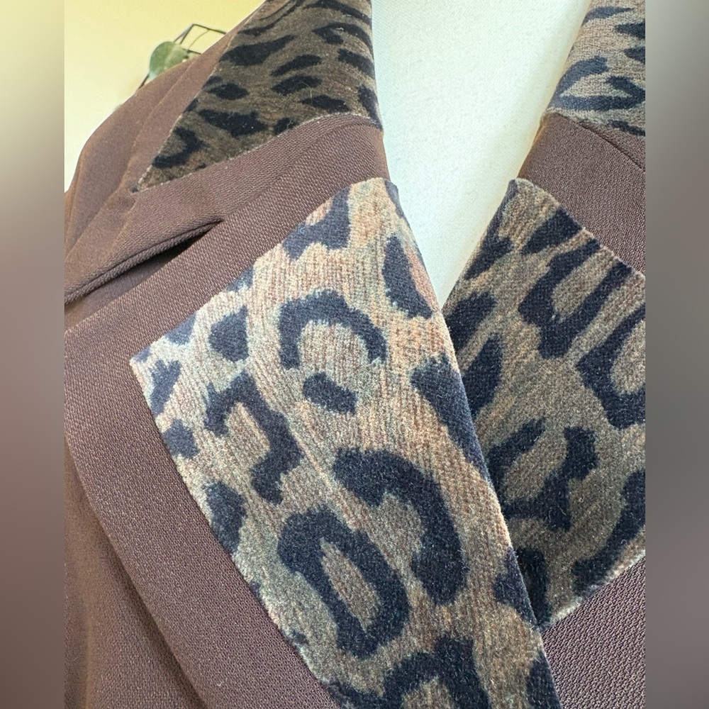 Vintage Antel Blazer with Leopard Collar - Picture 4 of 7